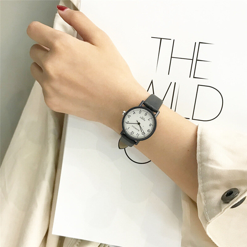 Женские часы модные брендовые винтажные кожаные Кварцевые часы Женские Простые Женские Часы повседневные женские наручные часы Montre Feminino