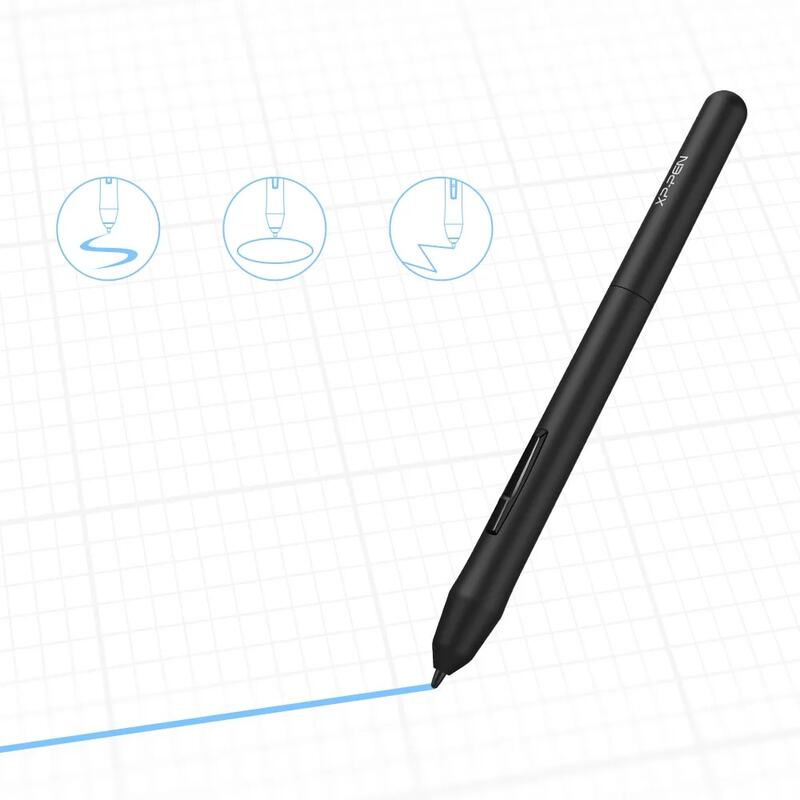 Xp-pen-tableta de dibujo gráfico Star03 para principiantes, Tablet de 10x6 pulgadas con 8 teclas express y lápiz óptico P01 sin baterías y carga