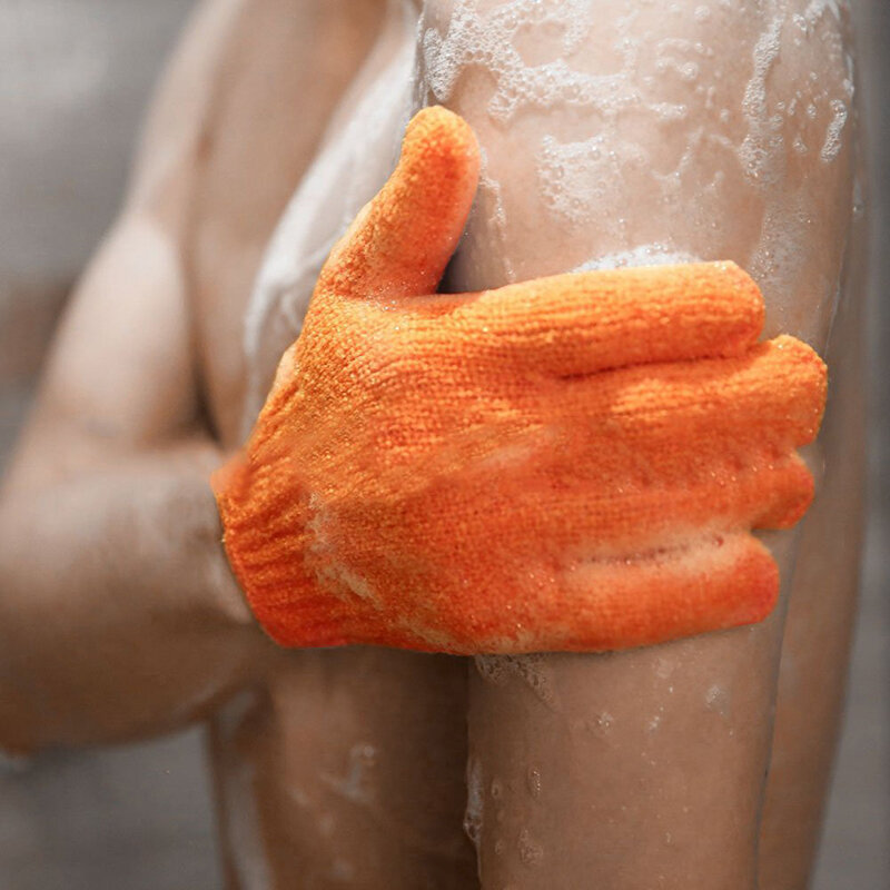 GOALONE 100 Pairs Exfoliating Gloves Double Sided Nylon Shower Gloves Full Body Scrub Bath Scrubbing Gloves Bathroom Accessories