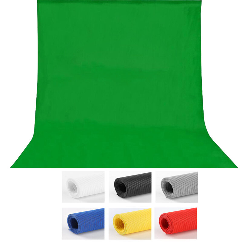 1.6X3m Fotografia Fotografi Studio Layar Hijau Chroma Latar Belakang Kunci untuk Studio Foto Pencahayaan Non Woven 7 Warna