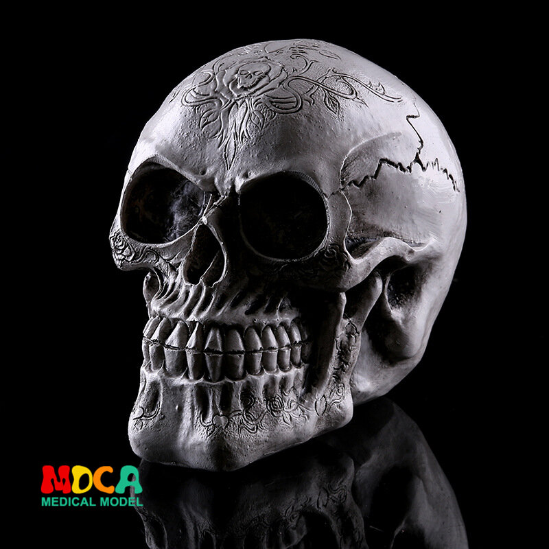 Cráneo de resina para regalos de Halloween, adornos personales, accesorios para el hogar, GXGT021