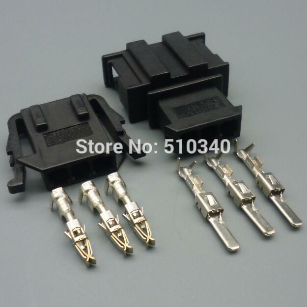 1 Sets Sensor Socket 3 Pin Auto Connector Female And Male 191 972 703 191 927 713 For VW Automotive