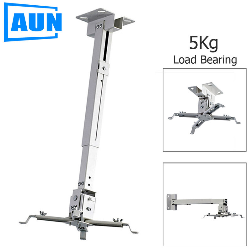AUN Adjustable Projector Ceiling Mount Loading 5KG Roof Projector Bracket For Multimedia LED Video Projector, P