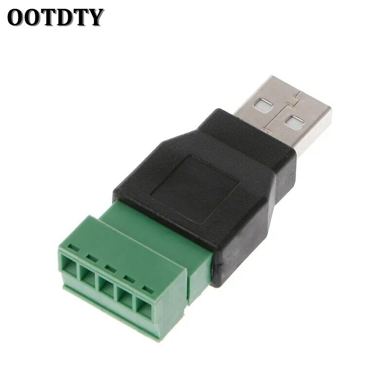 OOTDTY 1 stücke USB weiblichen zu schraube stecker USB stecker mit schild stecker USB2.0 Weibliche Jack USB weiblichen zu schraube terminal