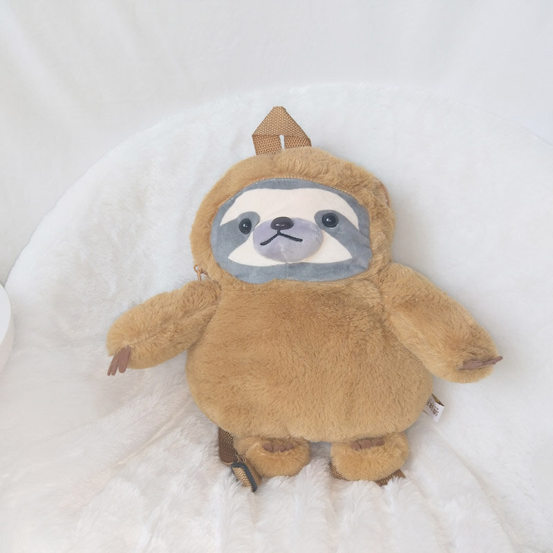 Lovely sloth boy plush toy doll cuddle bear doll sloth shoulder bag children girlfriend and girlfriend birthday gift