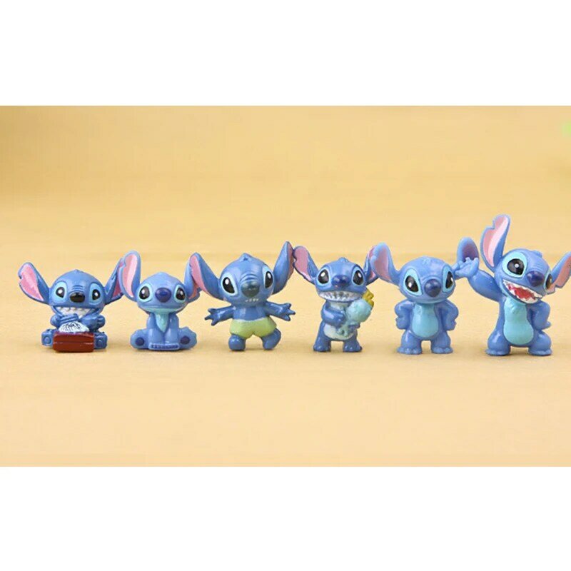 Figuras de acción de Stitch Mini, 3cm, 12 Uds., regalos de Navidad y muñecas, suministro para decoración de fiesta, MicroToys