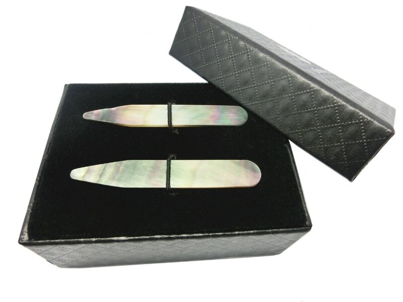 SHANH ZUN Kraag Baleinen Parelmoer-Gift Box-Shirt Accessoires Zilver Goud Wit Zwart Kleuren