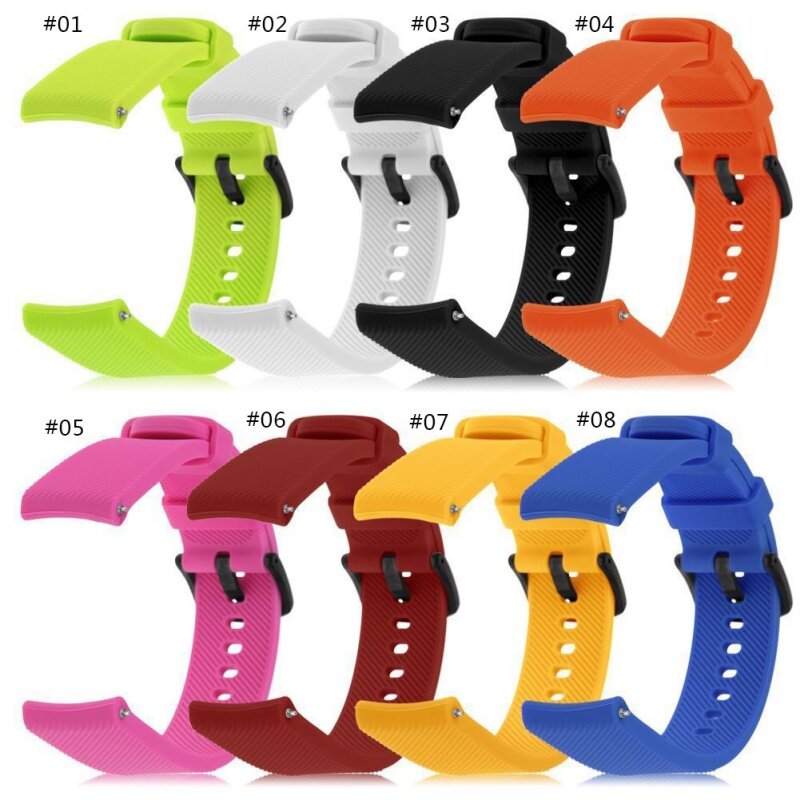 Fashion Wristwatch Bands Strap Silicone Stainless Steel Pin Buckled Wristband Replacement Accessories For Samsung