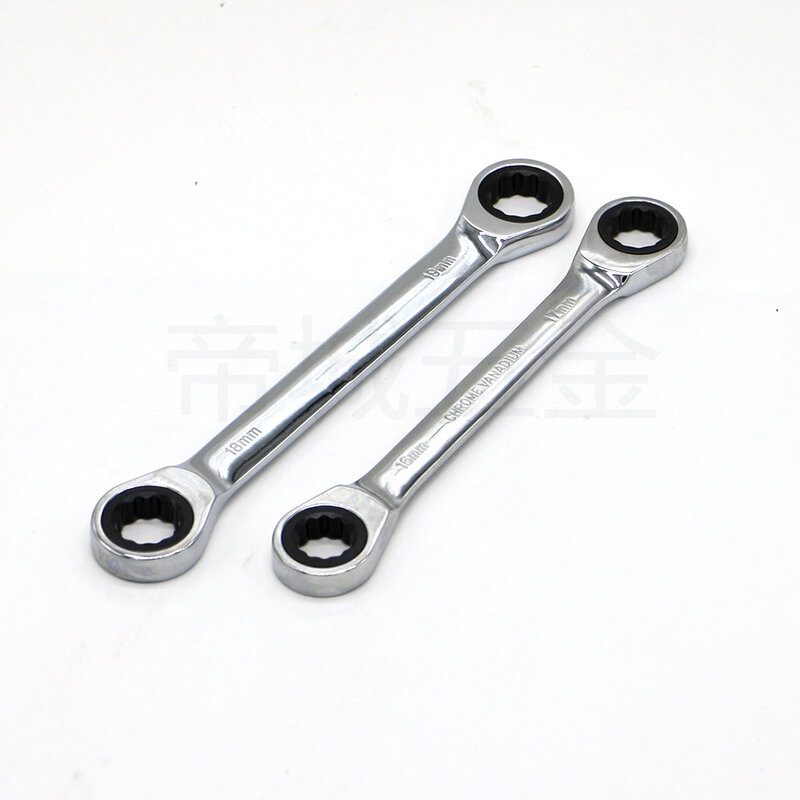YOFE Double-Head Ratchet Wrench Fast โครเมียม72T Ratcheting Ratchet Spanner การบำรุงรักษาเครื่องมือ