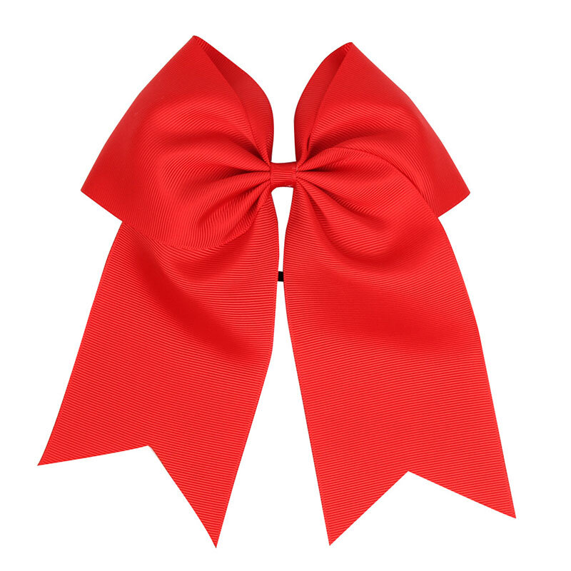 8 inch Fashion Boutique Lovely Big Grosgrain Ribbon Cheerleading Bow Elastic Hair Bands For Children Girls Rubber Bands