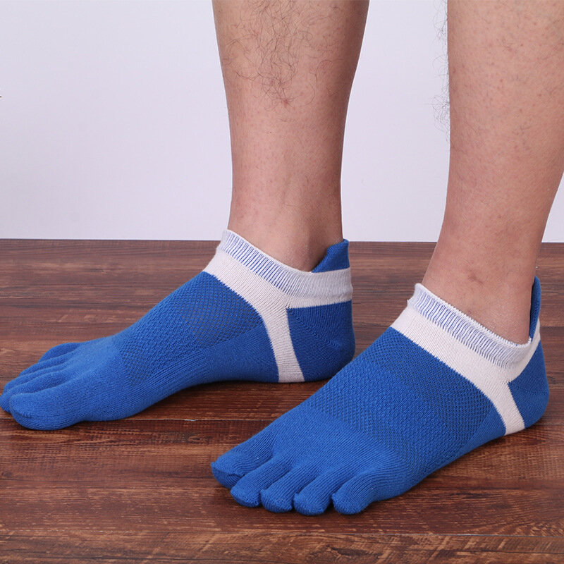 5 Pairs/Lot New Brand Five Finger Socks Summer Cotton Sock Mens Casual Toe Breathable Calcetines Ankle Socks for Men