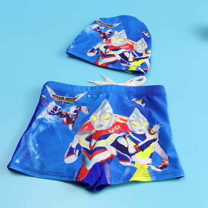 ملابس السباحة للأولاد من 0 إلى 9 سنوات ، ملابس السباحة الصيفية للأطفال ، شورت مطبوع عليه رسوم كرتونية