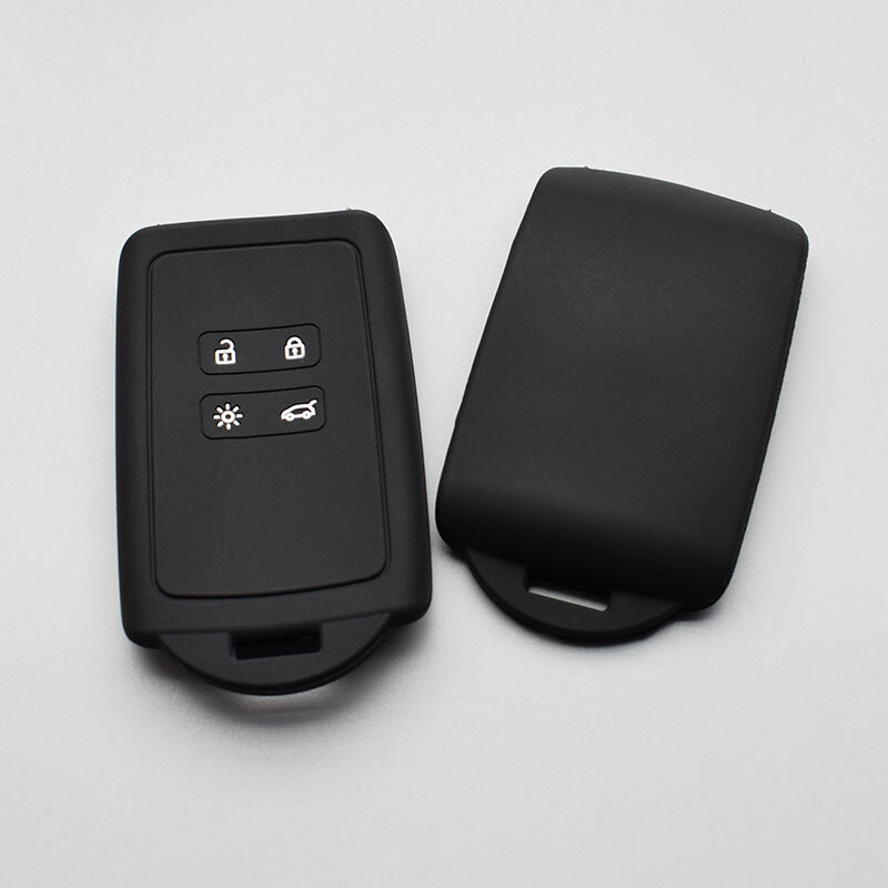 Silicone Car key fob cover case shell holder for Renault TALISMAN CAPTUR Espace Clio Megane Koleos 2016 2017 card remote keyless