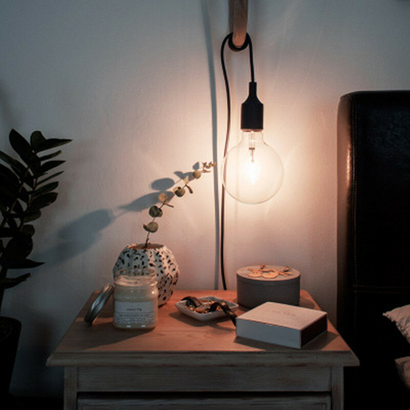 LED lampa Edison w stylu Retro żarówka LED lampa wisząca lampka nocna Ins nordycki współczesny styl 220V sypialnia oświetlenie do salonu dekoracji