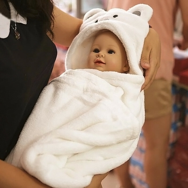 Soft Baby Blankets Baby Kids Bathing Towels Animal Shape Hooded Towel Lovely Baby Bath Towel Baby Swaddle Wrap Hooded Bathrobe