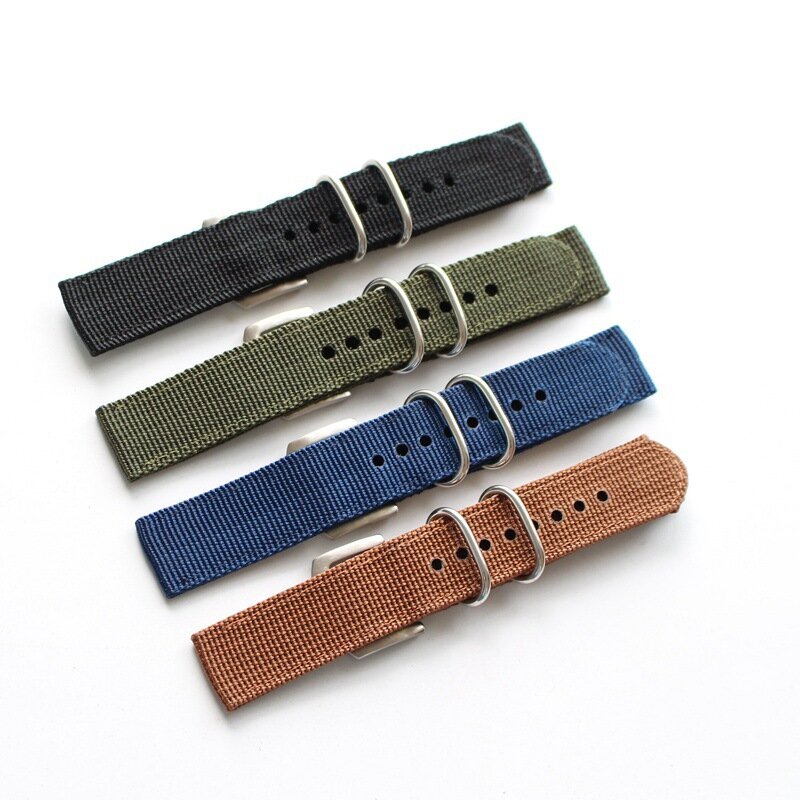 Bracelets de montre en toile Nylon robuste, 18mm 20mm 22mm 24mm, Bracelet de montre militaire d'extérieur pour accessoires de Bracelet NATO