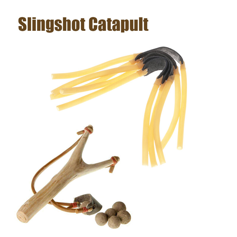 1X6*9มม.ยางยืดหยุ่น Bungee สำหรับ Slingshot Catapult การล่าสัตว์กลางแจ้ง Anti-Slip หนัง Latex Tube