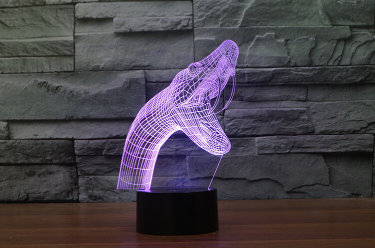 Snake 3d LED Night Light Colorful USB Table Desk Lamp ABS Base Touch Remote Control Home Decorations