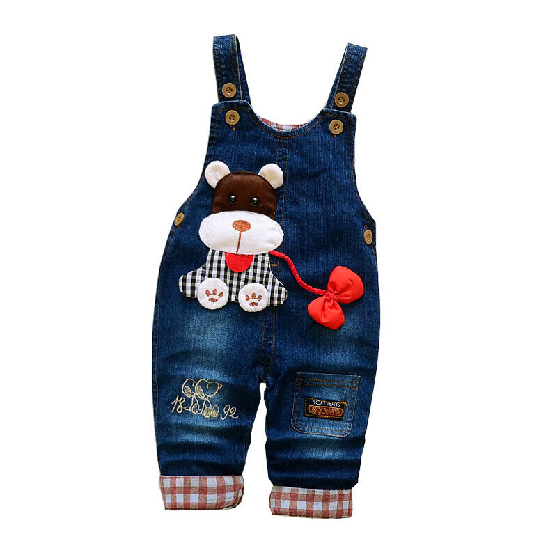 Bibicola 2018 Bayi Laki-laki Overall Kartun Musim Semi Celana Kodok untuk Bayi Anak Laki-laki Baru Denim untuk Balita Anak Laki-laki Celana Jeans