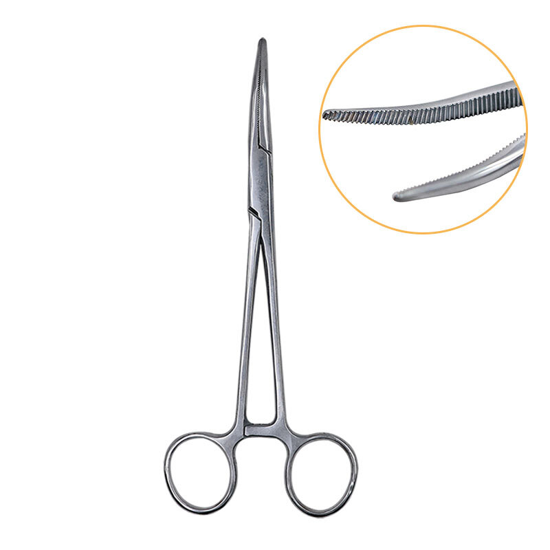 Aço inoxidável pinça hemostática pinça cirúrgica pinça kit de ferramentas cirúrgicas hemostatic pinças alicate em linha reta/cotovelo dicas