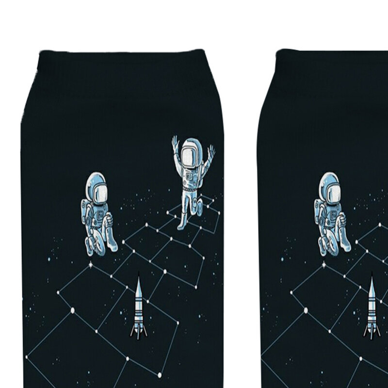 LAUF KÜKEN Raum Astronaut Rakete 3d Print Ankle Socken Frauen 2018 Neue