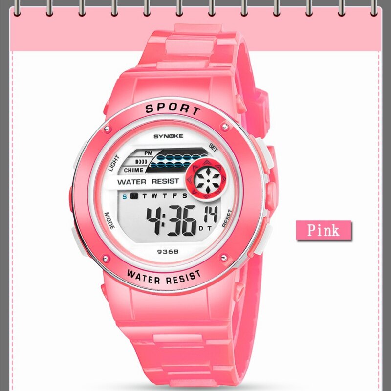 キッズボーイズ少女のデジタルledスポーツ子供カジュアル腕時計日付腕時計子防水時計