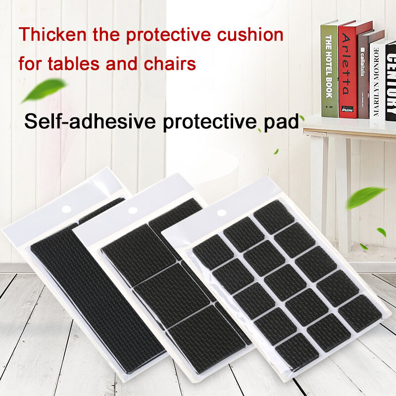 Feng Ye 1-24PCS Self Adhesive Anti Slip Pad Rubber Furniture Feet Leg Chair Felt Anti Vibration Buffer wooden floor Protectors
