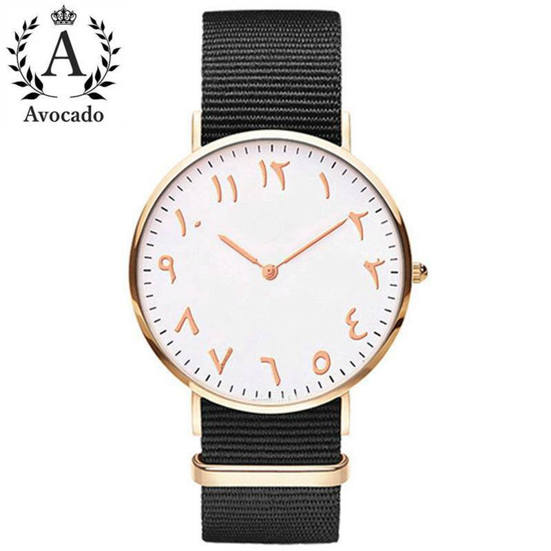 Leinwand Armband Arabisch Digitale Uhr Mode Lässig Quarz Bewegung Armbanduhren