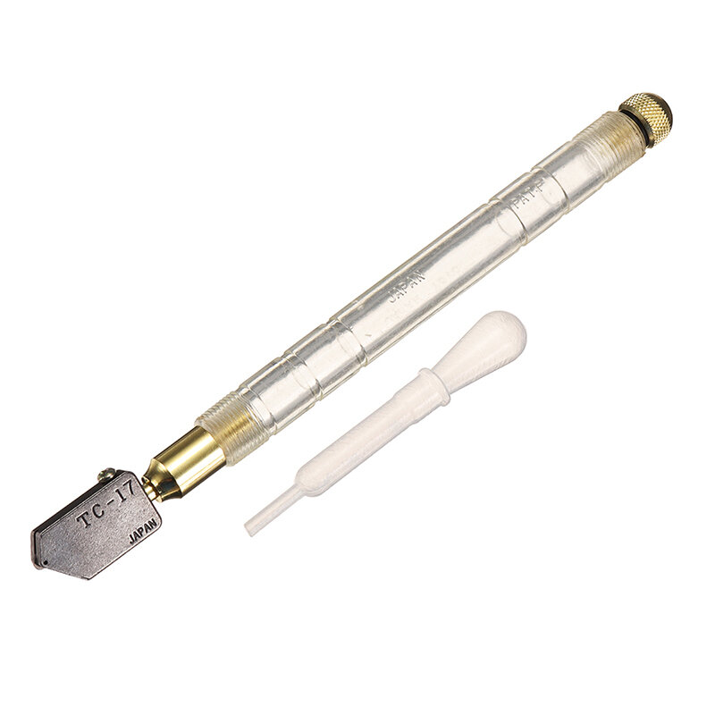 Professional TC-17P Glass Cutter for Straight Cutting/Plastic Handle Oil Feed Cutting Tool For 3-10mm Straight Cutting