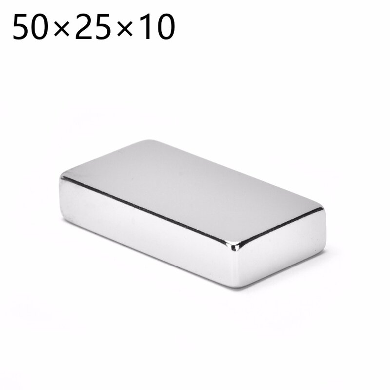 1PC 50*25*10 neo dymium magnet Rare Earth NEO Magneten 50x25x10 Sehr leistungsstarke Block Magneten 50mm x 25mm x 10mm