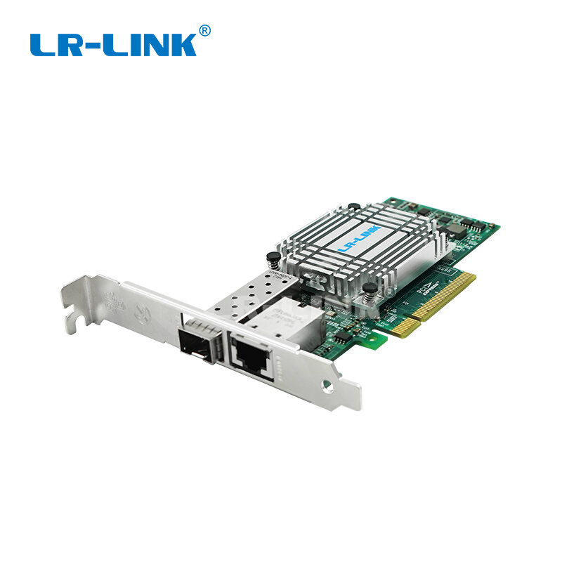 LR-LINK 4001PT-PF double port 10Gb Ethernet PCI-E Optique Carte Réseau SFP + ,RJ45, Convertisseur De Média Fiber combinaison trois-en-un