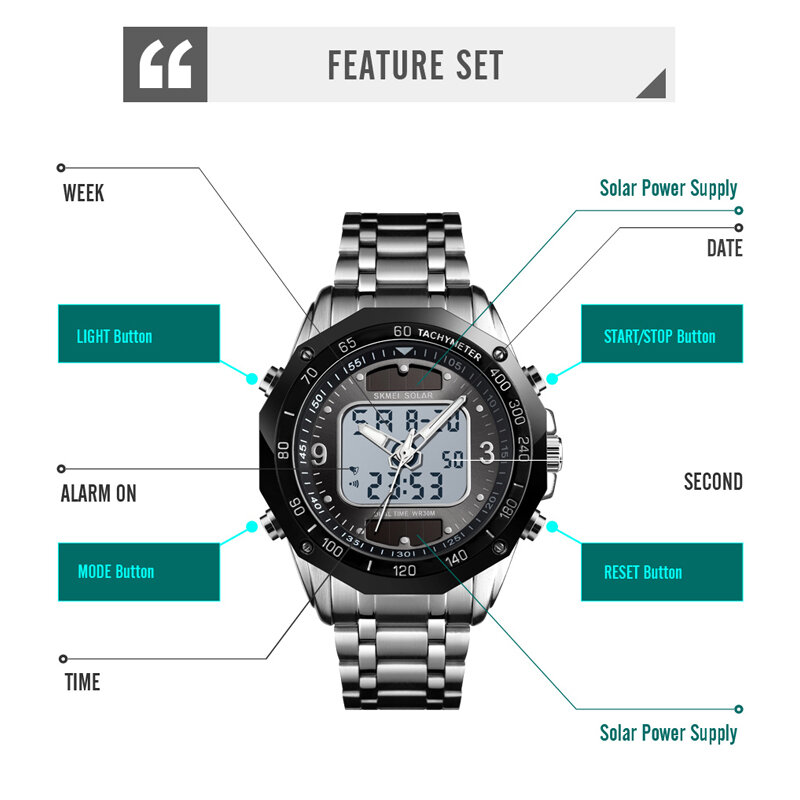 SKMEI Brand Men's Watch Luxury Waterproof Men Digital Watches Chronograph Luminous Electronic Mens Wrist Watch Alarm Clock Men