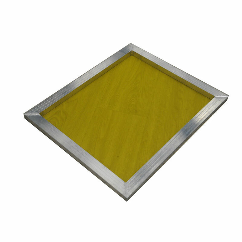 Cornice per serigrafia in alluminio 43*31cm allungata con maglia gialla in poliestere bianco 120T per stampa a circuito stampato