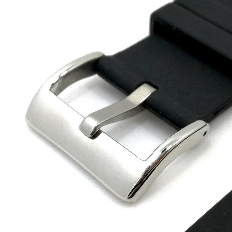 Pulseira de relógio de metal na moda genérica, pulseira de silicone preta para relógio, substituição para pulso, 20mm 22mm 24mm 26mm