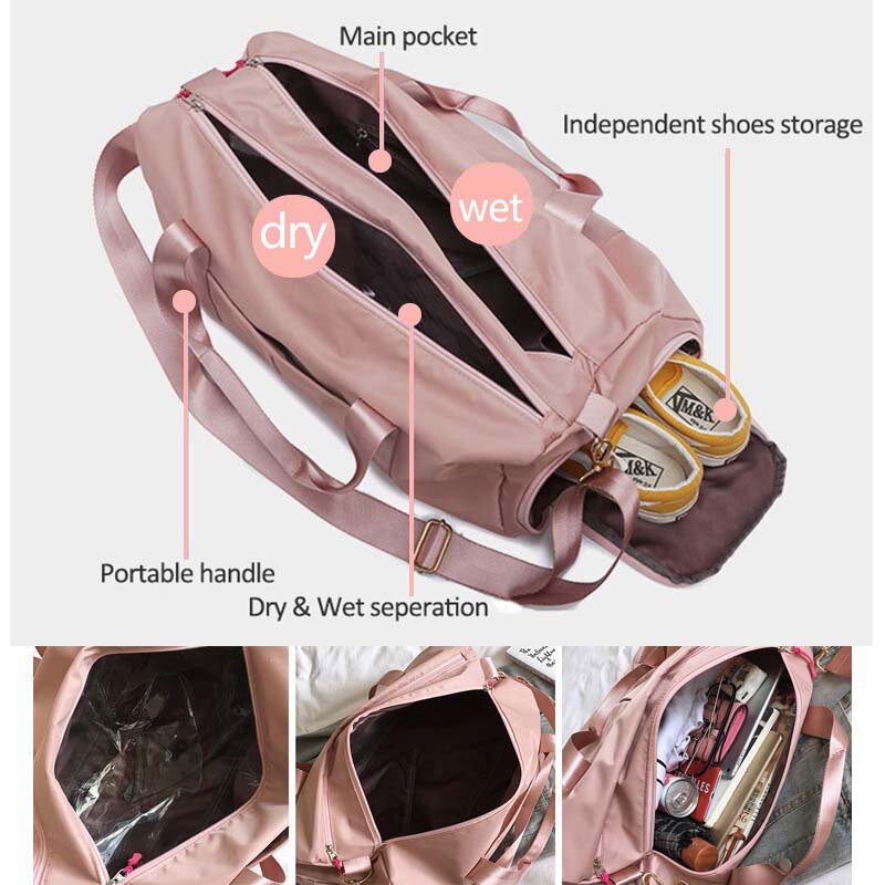 Oxford Women Travel Bag Waterproof Large Capacity Female Shoes Tas Wet & Dry Women's Handbags Travel Bags For Women T737