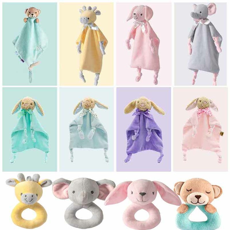Hochets en peluche de dessin animé pour nouveau-né, cloche à main, Animal pour bébé garçon et fille, cadeau de développement, jouets pour tout-petits de 0 à 12 mois