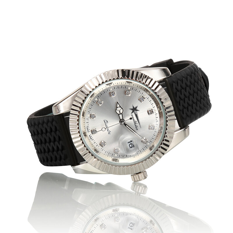 Reloj deportivo de lujo para hombre, pulsera de cuarzo con fecha automática, estilo militar, informal, de silicona, a la moda