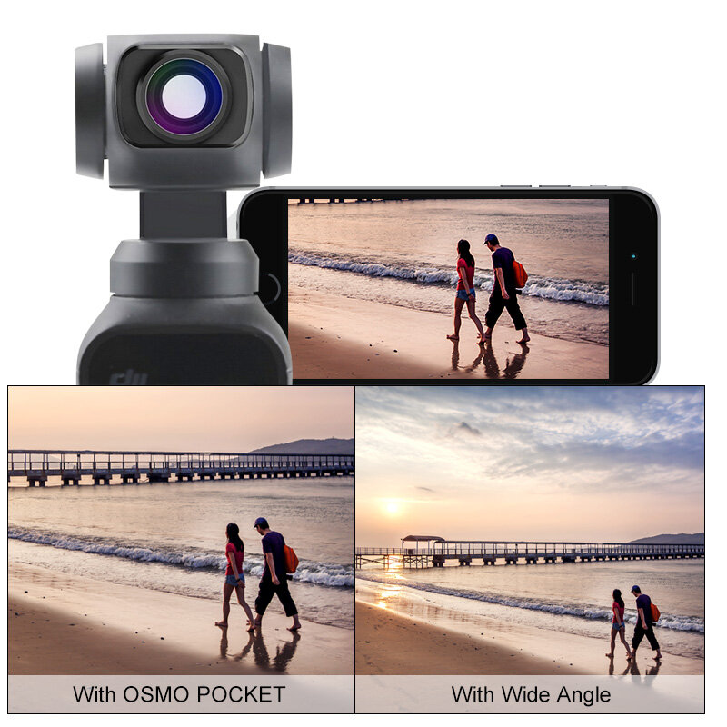 DJI OSMO-كاميرا جيب ، عدسة مغناطيسية بزاوية عريضة ، محمولة ، عدسة ملاك عريضة ، ملحقات الجيب