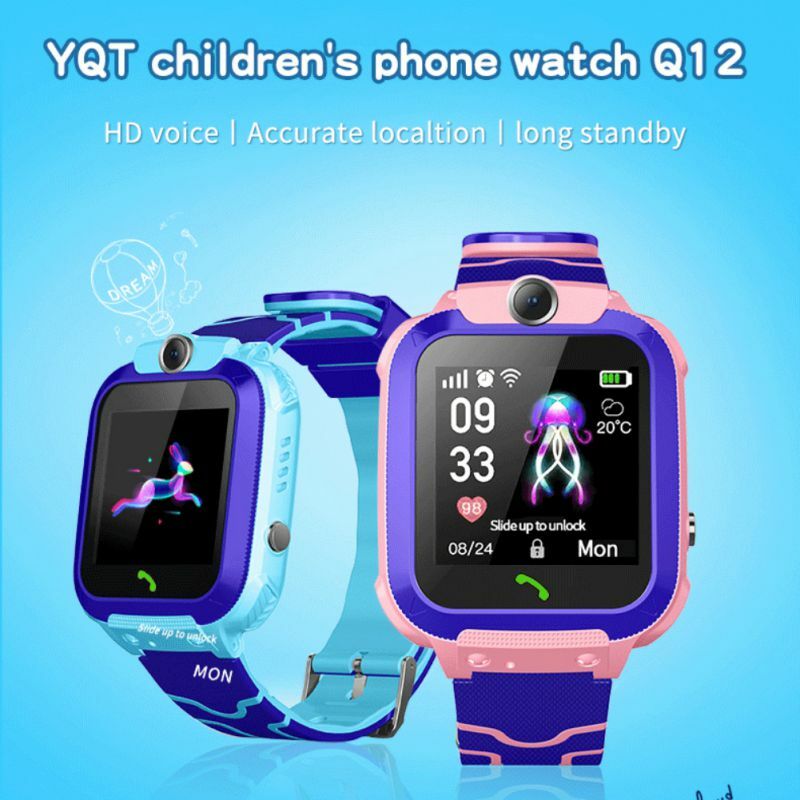 Crianças relógio inteligente à prova dsmart água sos posicionamento rastreamento idioma interfone monitoramento remoto relógio