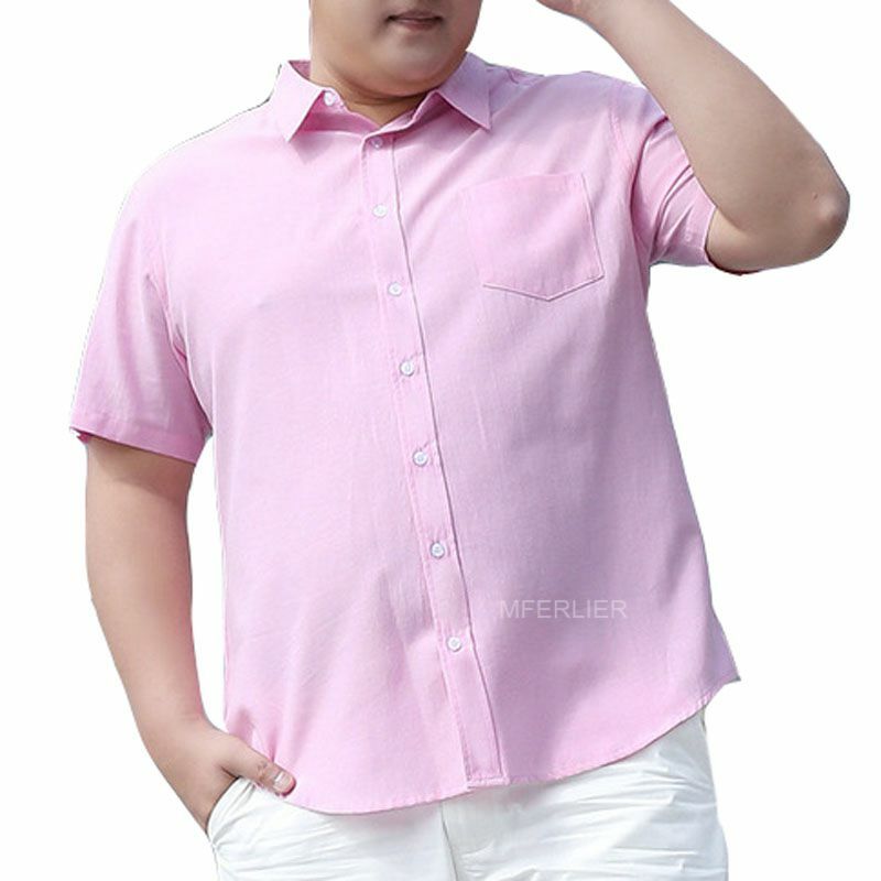Camisa de manga corta de verano para hombre, camisa de talla grande 5XL, 6XL, 7XL, 8XL, 9XL, 10XL, busto de 168cm, talla grande, 4 colores
