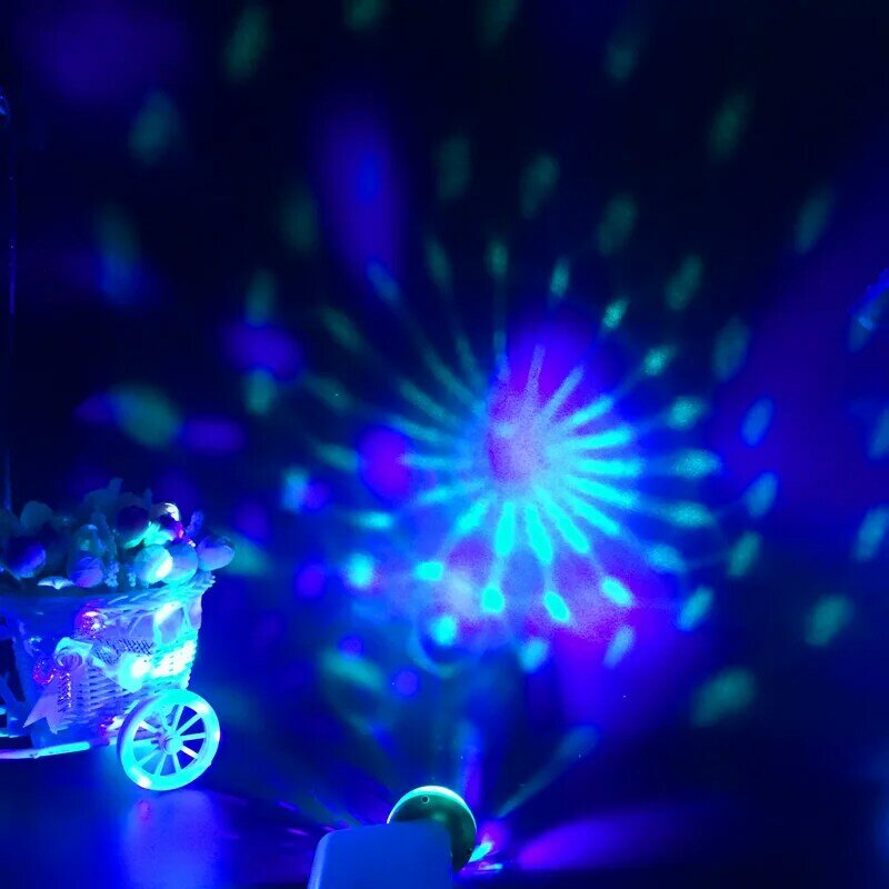 Mini colorido usb decoração do feriado lâmpada palco led projetor rotativo bola sensor de música mágica luz palco disco ktv iluminação do feriado