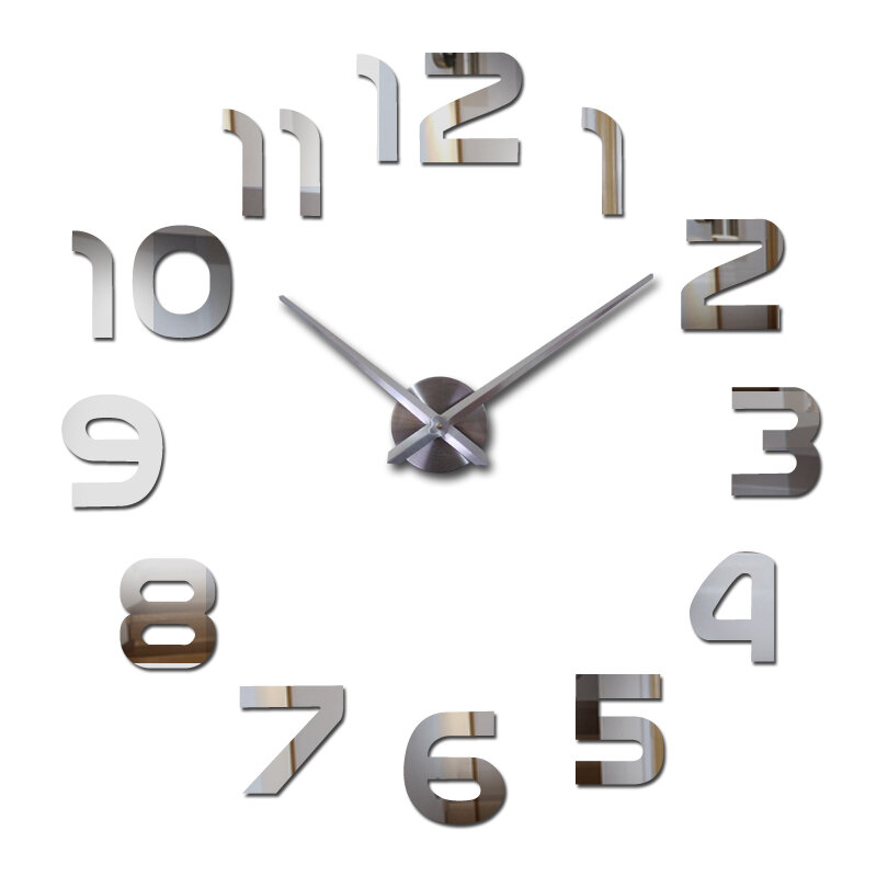 Orologio da parete orologi orologio horloge 3d fai da te Adesivi specchio acrilico Decorazione Della Casa Soggiorno Quarzo Ago spedizione gratuita