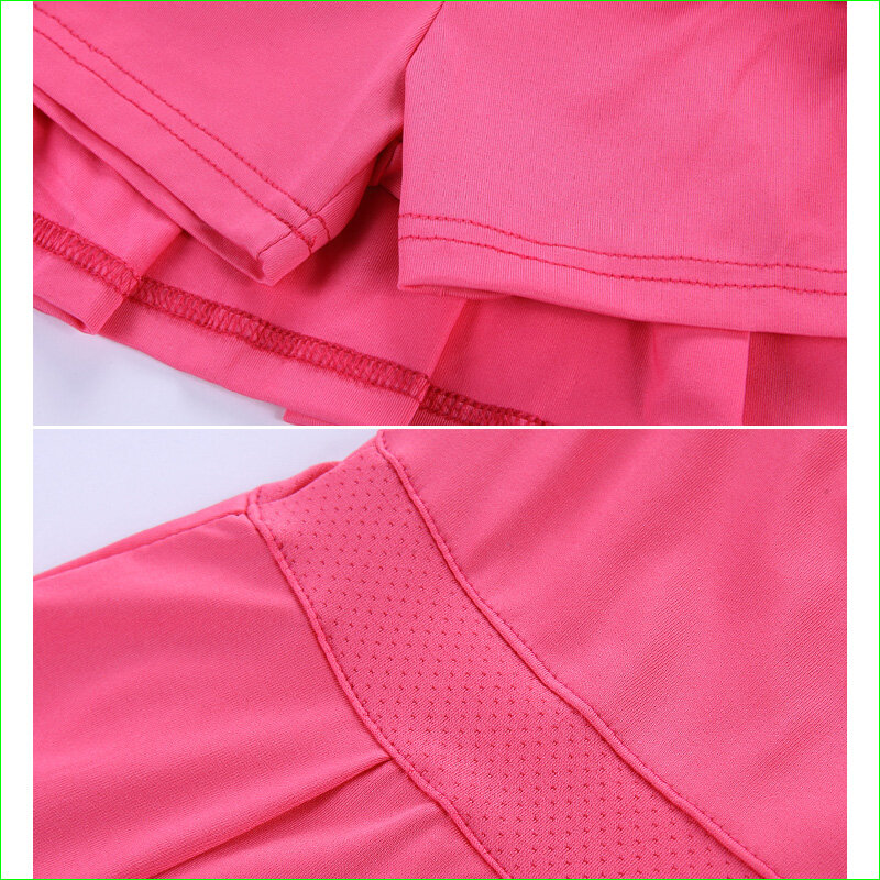 Sports Tennis Skirts Woman Pleated A-line Skirt For Badminton Volleyball Dance Cheering Anti-exposure
