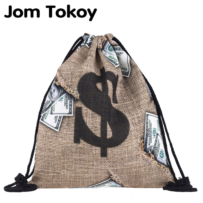 JomTokoy – sac à dos avec cordon de serrage pour femmes, sacoche de voyage souple, impression 3D, nouvelle mode, SKD27134