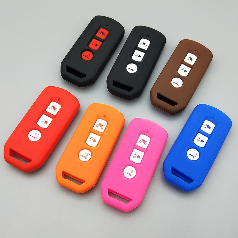 motorcycle remote key fob protect set for HONDA 2016 PCX 125 150 PCX hybrid 3 button motor key silicone Rubber cover case shell