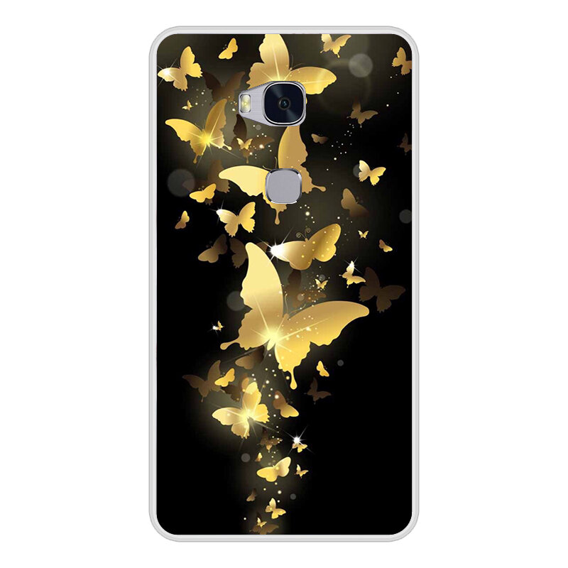 Per Il Caso di Huawei Honor 5X X5 GR5 kiw-l21 5.5 "Del Telefono di TPU Della Copertura Per Huawei Honor 5 X 5x KIW-L21 Silicone Custodie Gusci di Copertura
