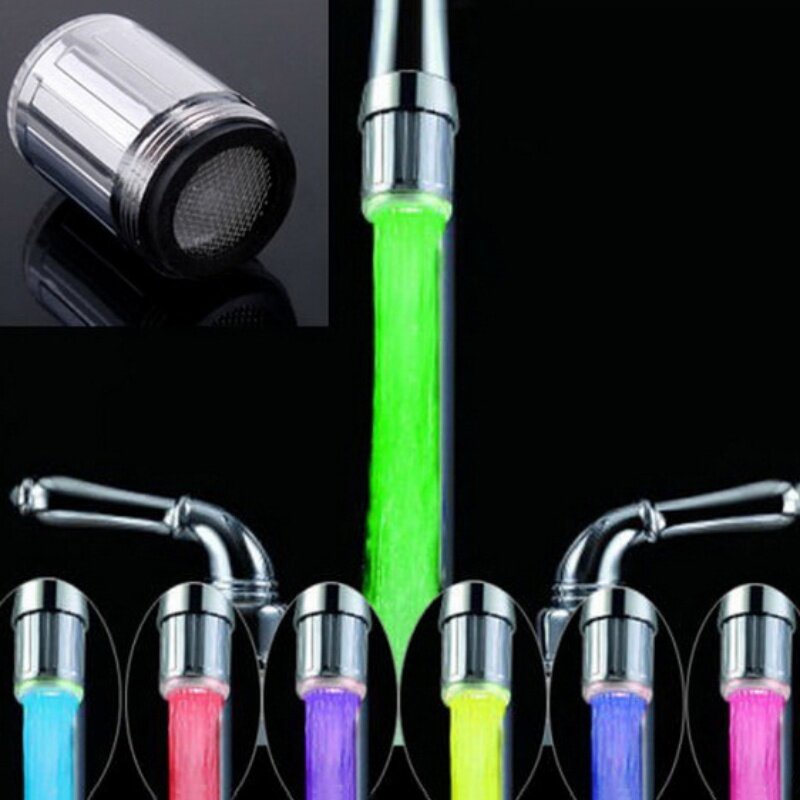 4 LED Illuminated colorful faucet bubbler Kitchen Light Changing Glow New Tap