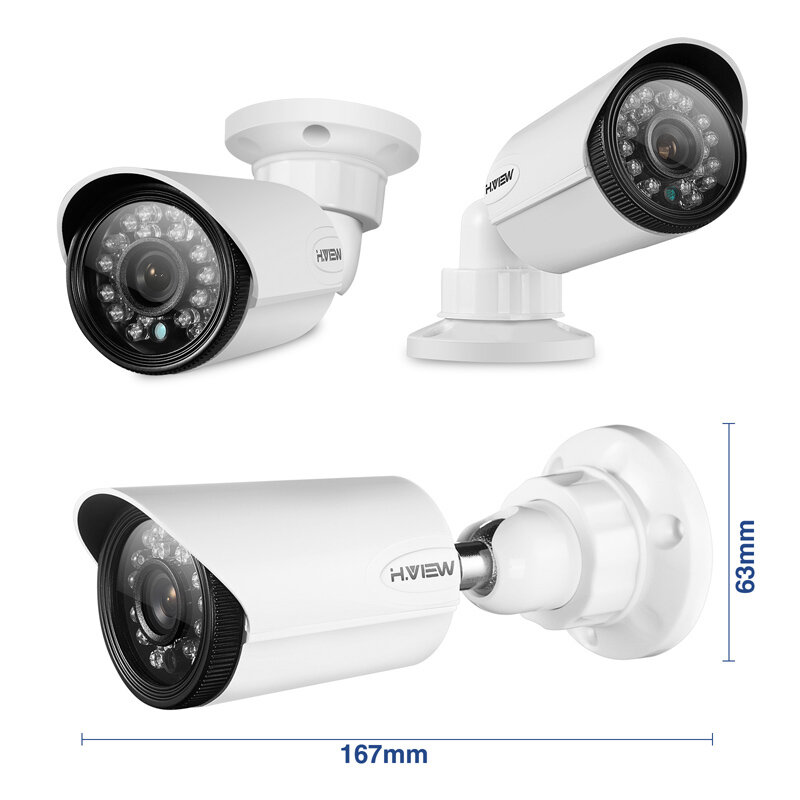 H.VIEW – caméra de Surveillance analogique AHD 1080P, haute résolution, IR, PAL NTSC, pour l'extérieur