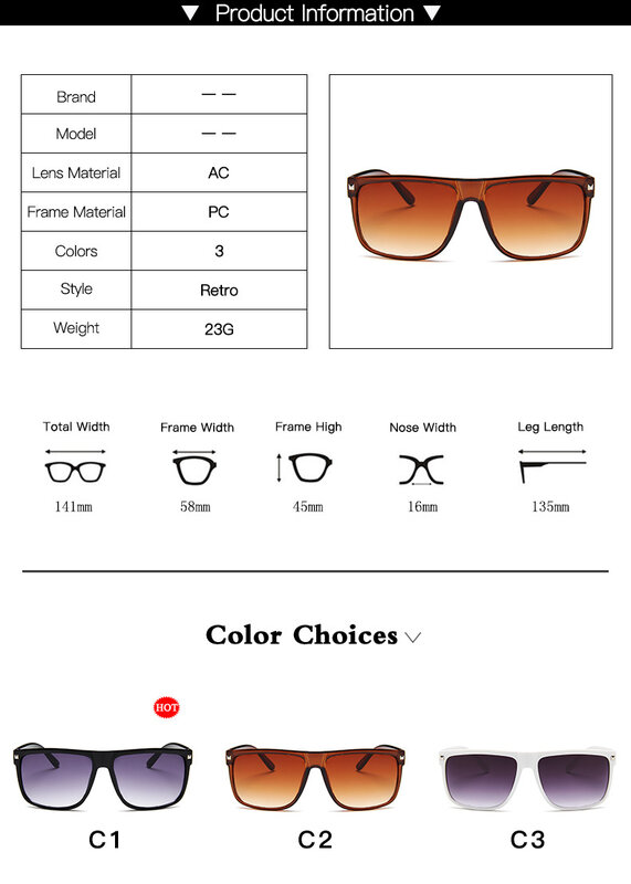 Óculos de sol quadrados masculinos, óculos grande à prova de vento para mulheres e homens, proteção uv400