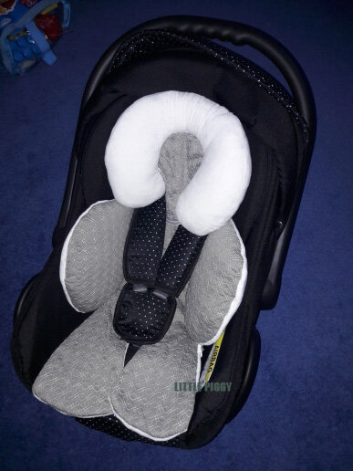 Almofada para carrinho de bebê, acessórios de assento de carro, colchão térmico, forro, infantil, cinto de ombro, capa de proteção do pescoço